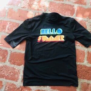 Cat & Jack black,blue, green, yellow & red youth L (12/14) swim shirt rash guard